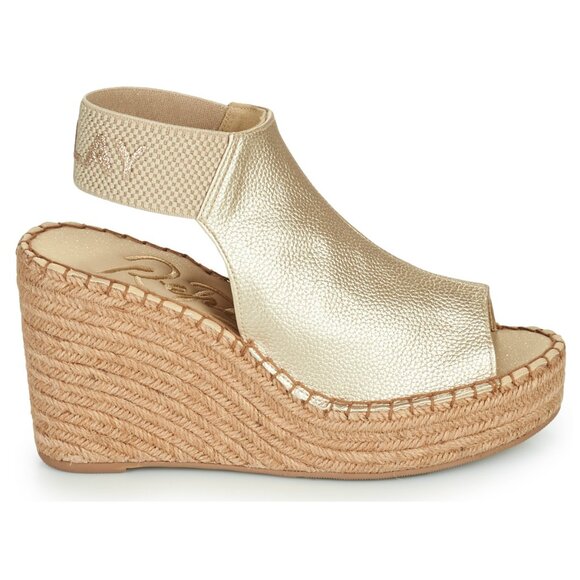 Replay - Gold Leather Peep-toe Espadrille Sandals (Size 8.5) - EUC! - Picture 8 of 12